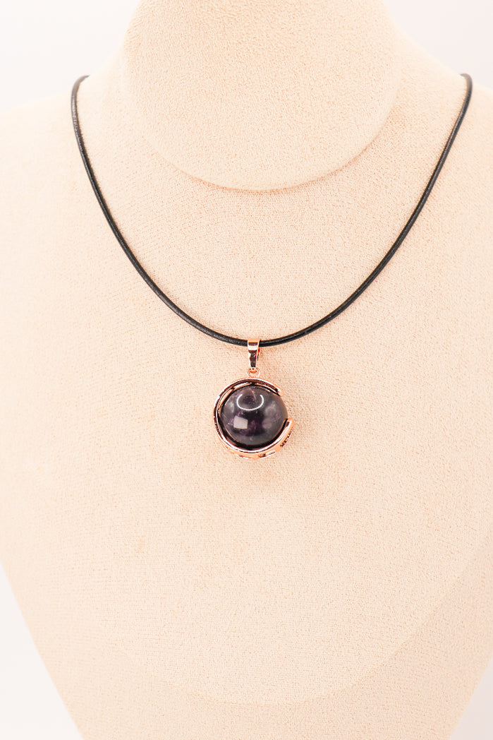 Pendentif | Sphère de Lune en Améthyste